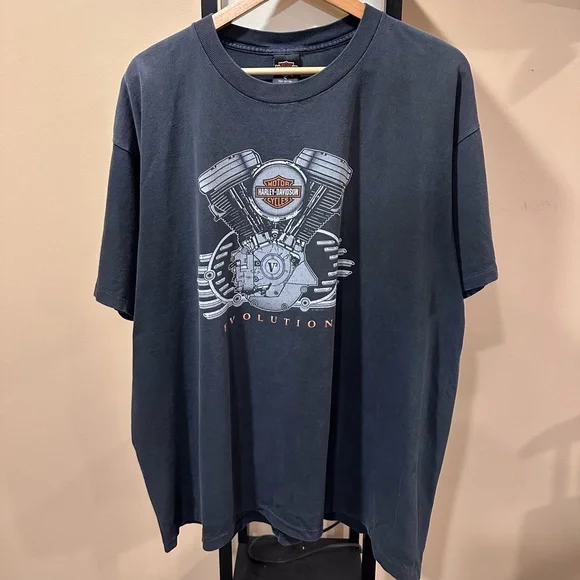 Vintage Harley Davidson 1995 Evolution Yokosuka, Japan Faded Tee
